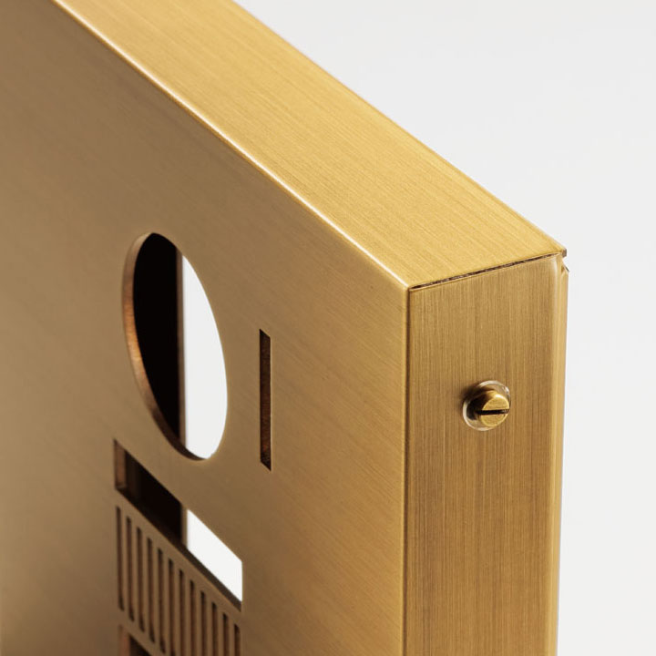 FCIP-OTF-1/真鍮(硫化イブシ)BOX型インターホンカバー表札